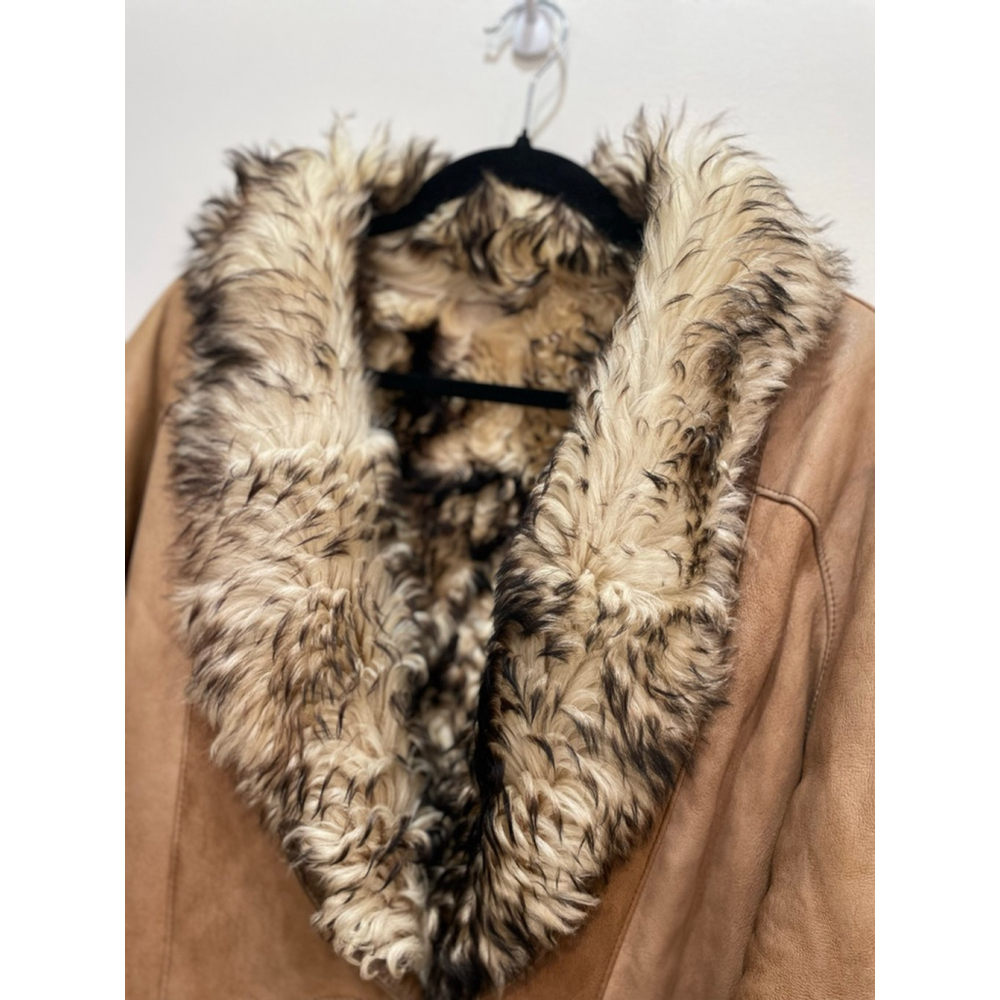 Vintage Penny Lane Sheep Skin Leather Shearling Jacket M Fur lined Boho Retro - Picture 3 of 11